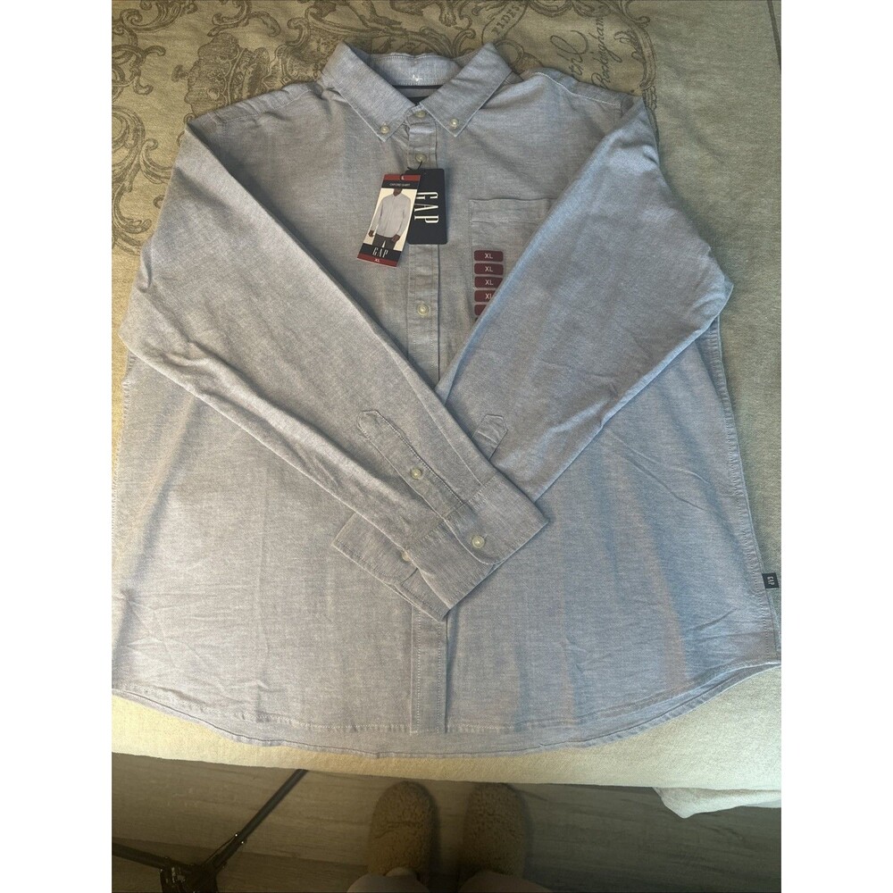 GAP Men's Oxford Shirt Light Blue Button Down Long Sleeve XL NWT MSRP 49.95